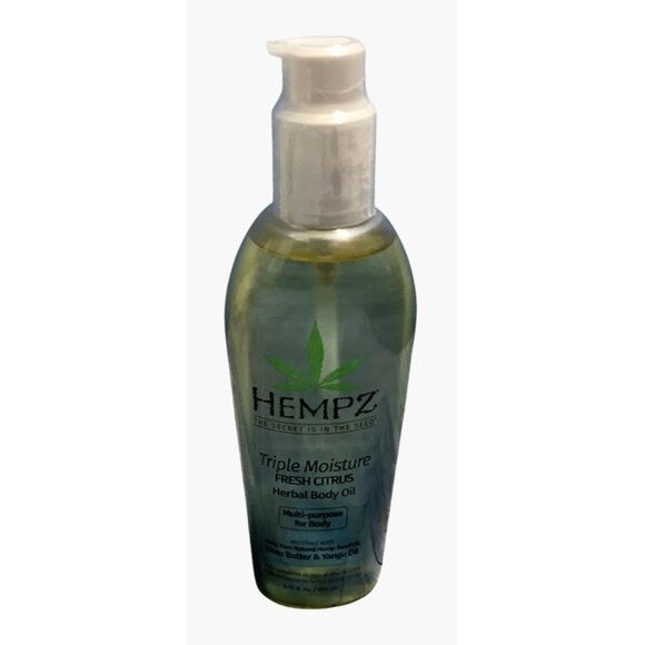 Hempz Triple Moisture Fresh Citrus Herbal Body Oil 6.76 Oz With Shea Butter - Picture 4 of 6